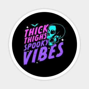 Thick Thighs Spooky S Halloween Skull Pastel Goth Magnet